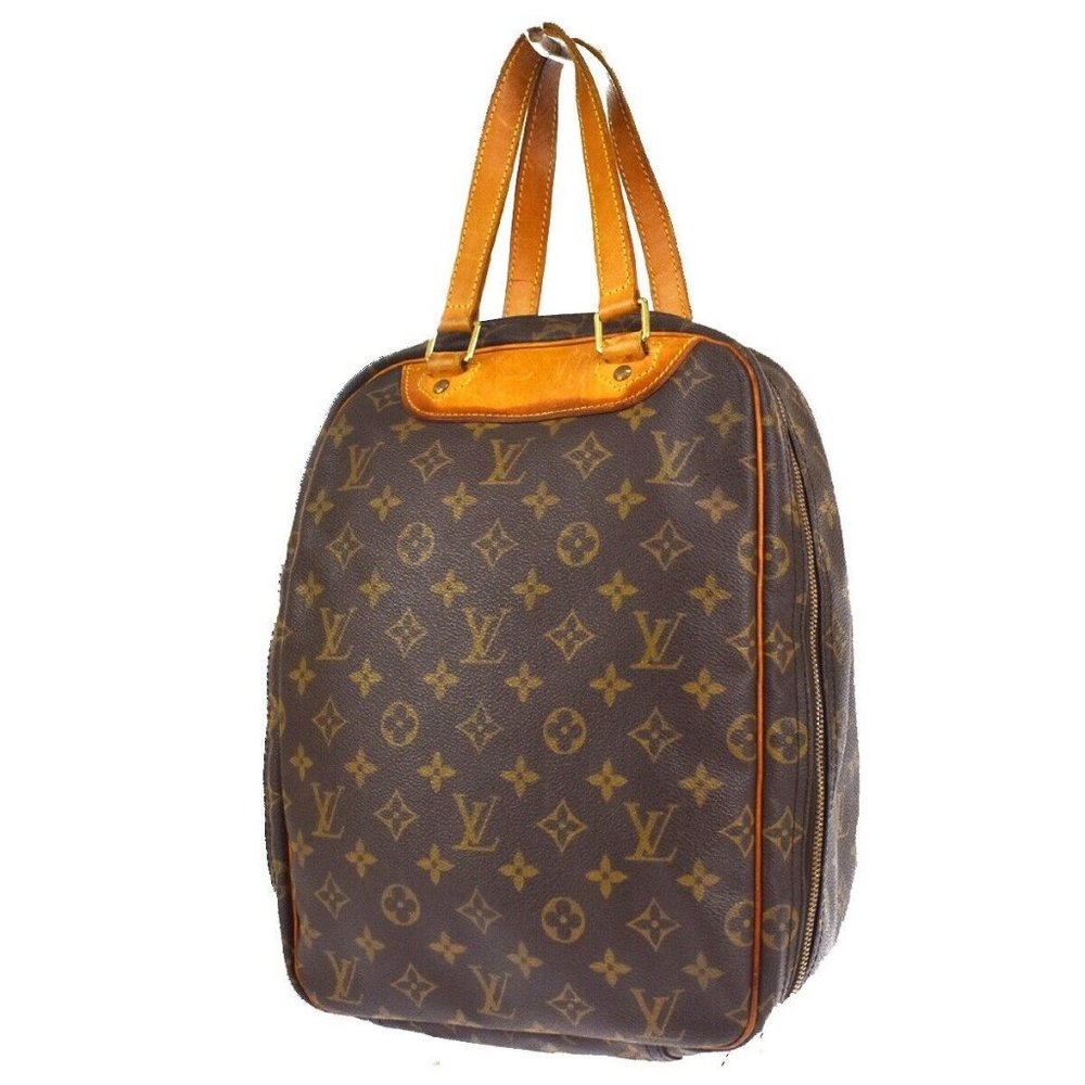 Auth LOUIS VUITTON Excursion Shoes Hand Bag Monogram Leather Brown - Picture 7 of 16
